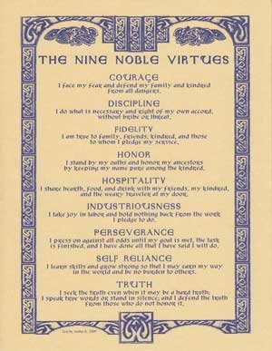 (image for) Nine Noble Virtues poster