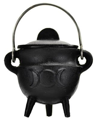 (image for) Triple Moon cauldron w/ Lid 2 3/4"