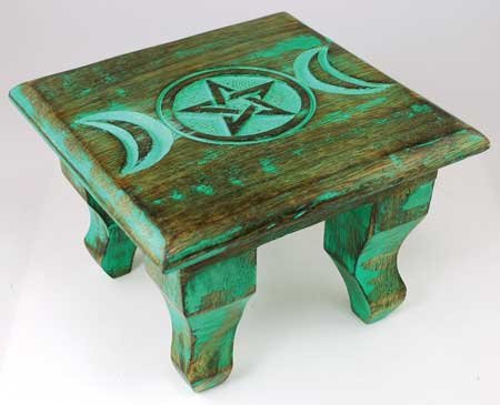 (image for) Antiqued Triple Moon altar