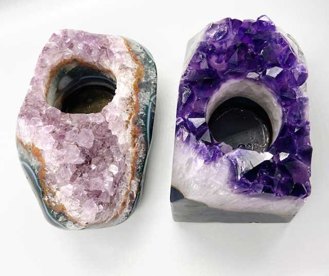 (image for) 4 -7" Amethyst tealight holder