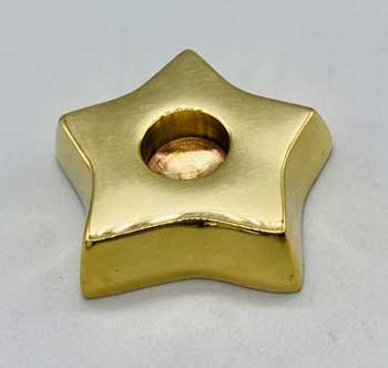 1 1/2" Brass Star chime holder (image for) 1 1/2" Brass Star chime holder