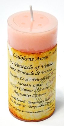 (image for) 4" 3rd Pentacle of Venus scented Lailokens Awen candle