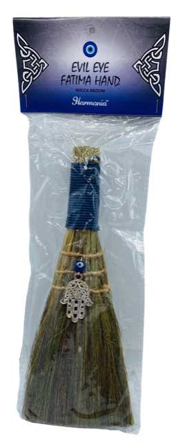 (image for) 9" Broom Evil Eye Fatima Hand