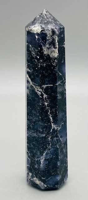 (image for) 3-4" Iolite W Black Mica obelisk