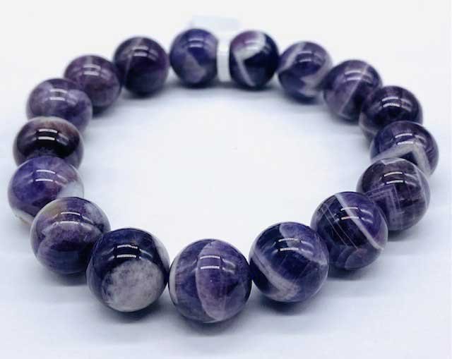 (image for) 12mm Amethyst, Chevron bracelet