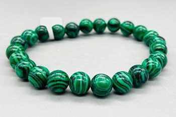 (image for) 8mm Malachite, synthetic bracelet