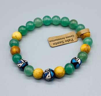 (image for) 8mm Palo Santo Green Aventurine bracelet