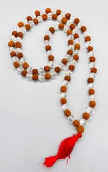 (image for) Rudraksha & Quartz japmala