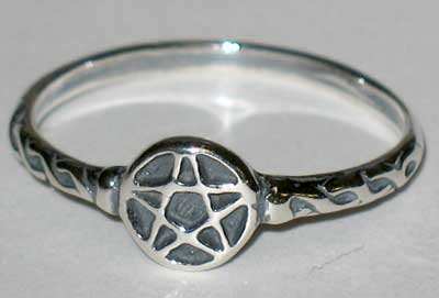 (image for) Pentagram ring size 4 sterling - Click Image to Close