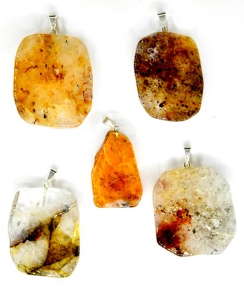 Golden Quartz slice pendant (image for) Golden Quartz slice pendant