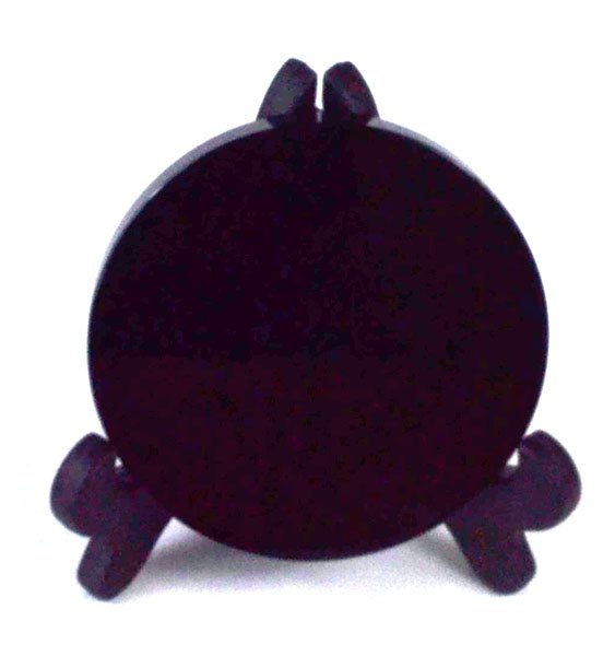 (image for) 6cm Black Obsidian scrying mirror W/ stand - Click Image to Close